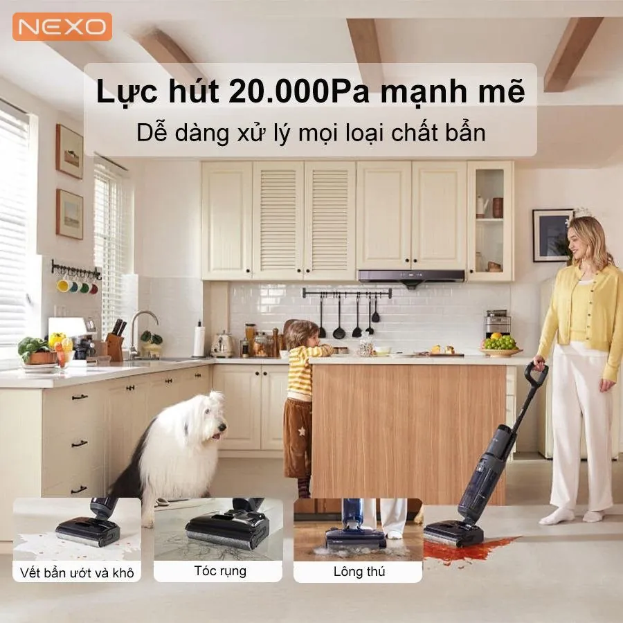 Máy hút bụi lau sàn khô ướt Tineco FLOOR ONE S6 Stretch Extreme – Hàng chính hãng