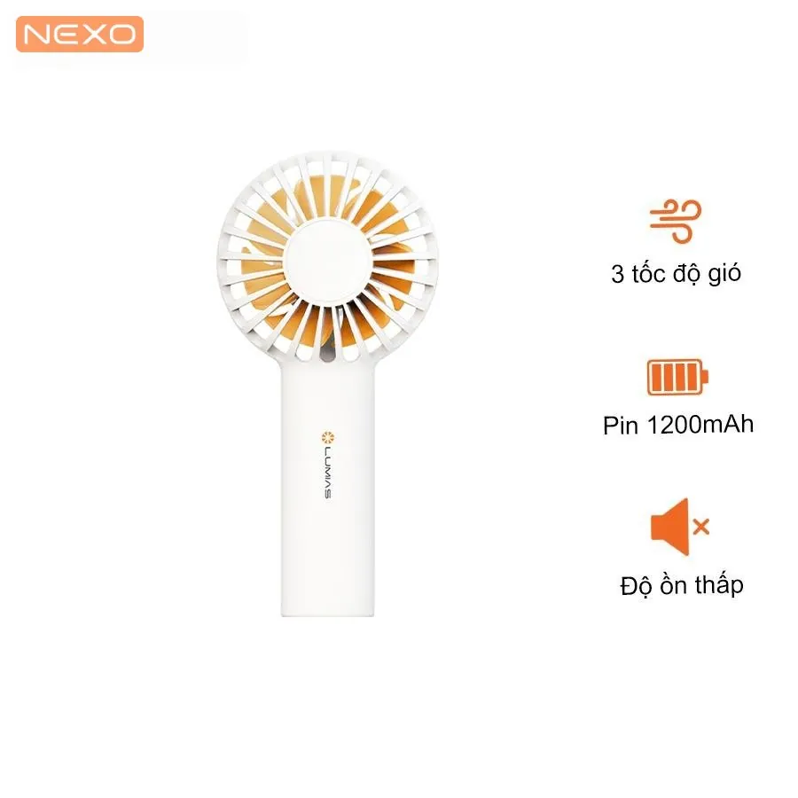 Quạt tích điện cầm tay LUMIAS X5 MINI- Hàng Chính Hãng