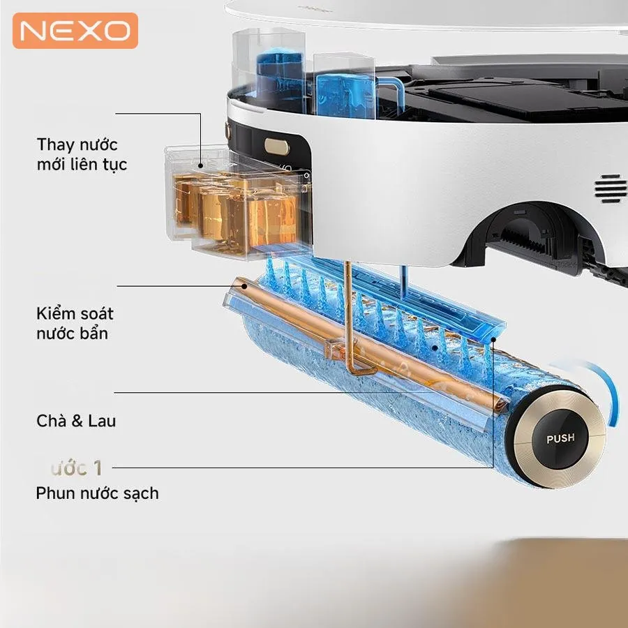 Robot hút bụi lau nhà Dreame Aqua10 Roller – Bản Quốc Tế
